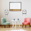 JILoffice Magnetic Calendar Whiteboard & Bulletin Corkboard Combination, Combo Board