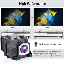 Aimdio V13H010L77 Projector Replacement Lamp for Epson ELPLP77 EB-1970W EB-1975W EB-1980WU EB-1985WU EB-4550 EB-4650 EB-4770W EB-4850WU EB-4950WU EB-4750WU EB-4770W 50W EB EB-4955WU EB-4855WU