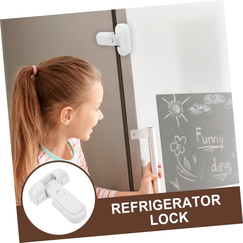 DOITOOL Refrigerator Lock Mini Fridge with Freezer Fridge Freezer Handle