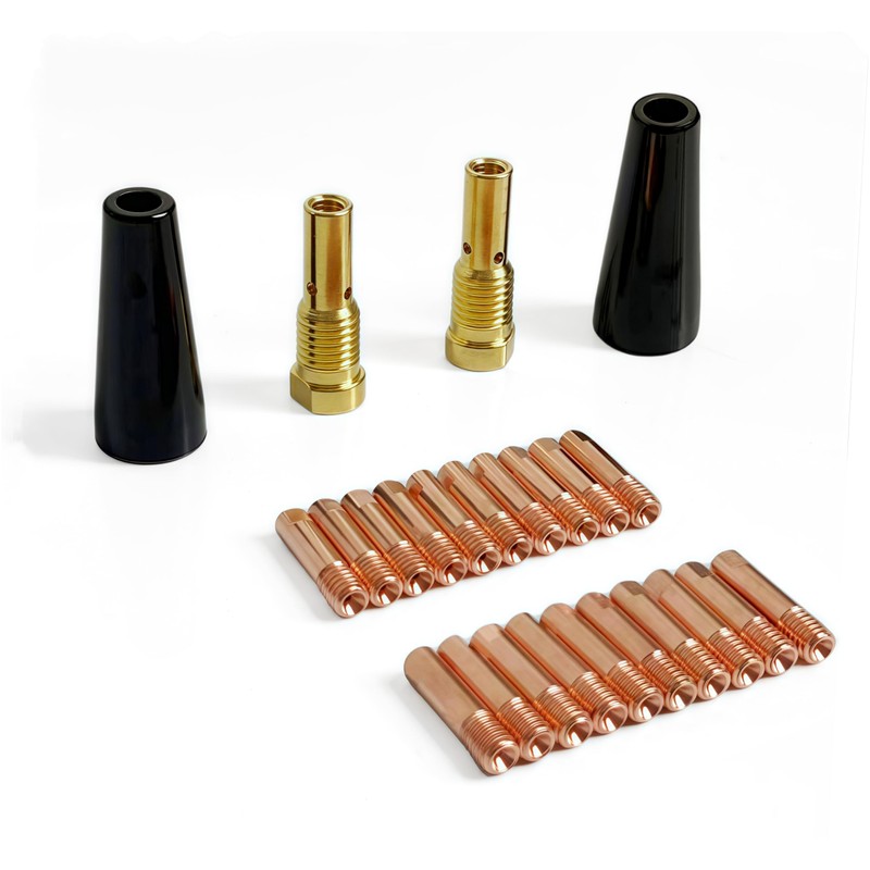 TimelyDu 24PCS Flux Core Gasless Nozzles Welding Gun Accessory Kit,MIG