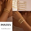 Poxtex Poxtex Gold Bracelets for Women, 14K Gold Dainty Jewelry