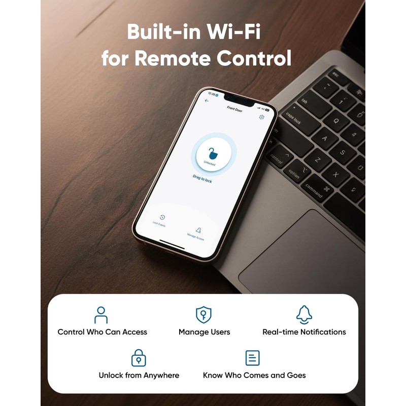eufy Security Smart Lock C30, Keyless Entry Door Lock, Built-in
