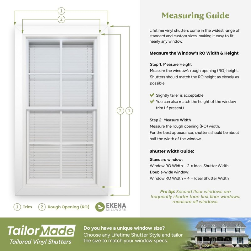 Ekena Millwork LVSL0004PG 3" Lifetime Vinyl Shutter-Lok's (4/Bag)