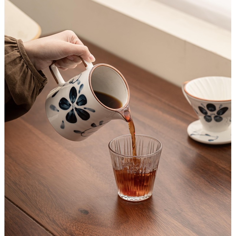 HYAXGM Pour Over Coffee Maker,Ceramic Coffee Maker With 40 pcs