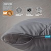 Pillow Protectors 4 Pack Cover Grey, Anti Allergy Zipped Pillows