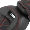 XFMT Motorcycle Low Profile Two-Piece 2-Up Driver Passenger Seat W/Sissy