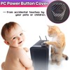 otuiaim Zinc Alloy PC Power Button Cover [2-pack], Cat-proof Child-proof