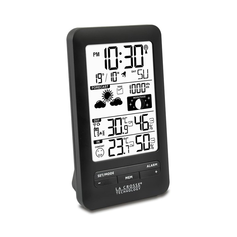 La Crosse Technology Weather Station with Moon Phases WS6210 Black