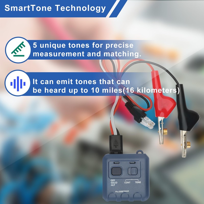 Lunarlipes Pro3000 Tone Generator and Probe Kit, Toner Electrical Tool,
