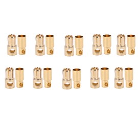 10 Sets 6mm Banana Connector Plug Copper Plating Good Transmission Male Female Battery Connectors