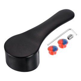 uxcell Single Lever Faucet Handle for 35mm Cartridge, Zinc Alloy Faucet Handle Replacement for Kitchen Bathroom Shower, 4.7"x1.8", Black