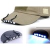 Bright 5 LED Clip on Hat Head Cap Light headlamp