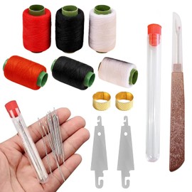 SEAHUI 37PCS Sewing Tool Set, Needles Thread Hand Repair Tools, Embroidery Tool Kit, Multi-Purpose Needle and Thread Kit Gifts for Sewing Beginners Lovers