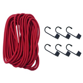 Savage Island Heavy Duty 4mm Bungee Cord Elastic Tie Down Straps Rope With 6 Hooks