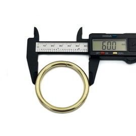 Aros Metal MAKRAMA para Macramé 2 pulg 60mm díametro, 10pz Colgantes, Bolsas, Cinturones, (Dorado)