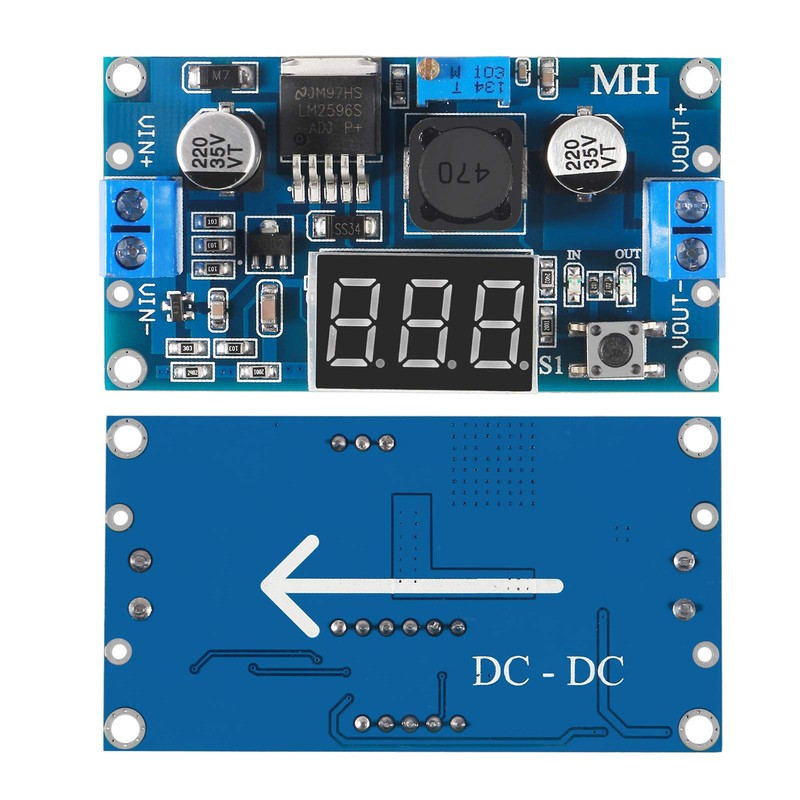5Pcs LM2596S DC-DC LM2596 with LED Display Voltmeter Buck Converter