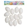 Idena Plastic Eggs, 12 items, white, 6 cm, White