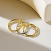 AllenCOCO 14K Gold Plated Stackable Rings, 3 Ring Set –