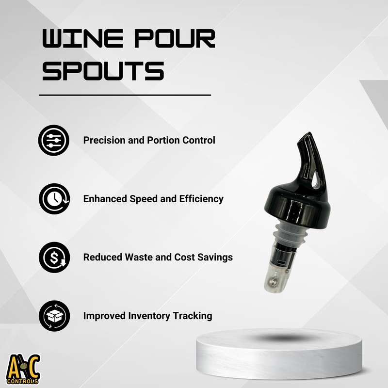 Wine-by-the-Glass 3 oz Portion Spouts with Smoke Top – Pack