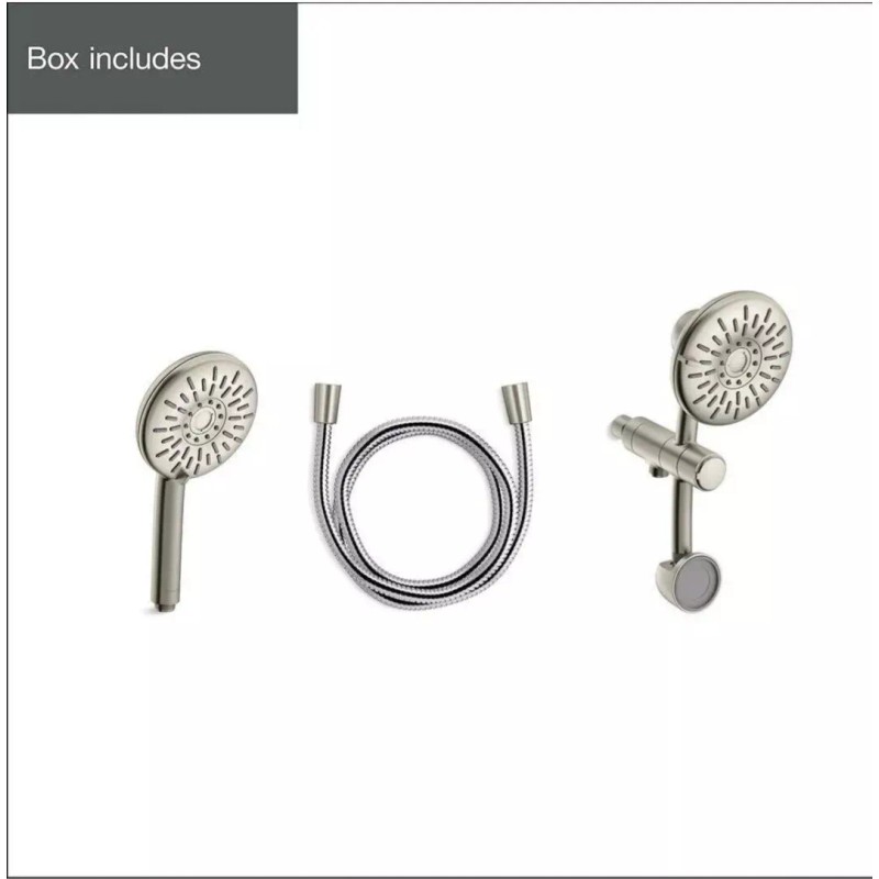 KOHLER Dual Shower Heads 3-Spray Round Wall Mount Hand Shower