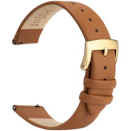 [OTTOODY] Genuine Leather Watch Band, Watch Strap 12mm, 14mm, 16mm, 18mm, 20mm, 22mm, Elegant & Ultra Soft Calf Leather Watch Replacement Band for Watches and Smart Watches, Quick Release Replacement