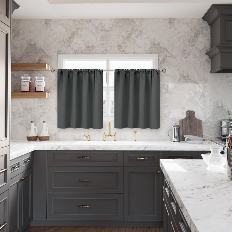 BGment Small Blackout Curtains 36 Inch Length for Kitchen Window