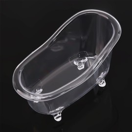 Galyacht Clear Mini Bathtub Sundries Storage Box Jewelry Storage Box Makeup Organizer Container Desktop Storage,Clothing and Closet Storage and Organization,Clothes Drawer Organizers