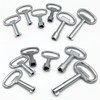 ZEVONDA Meter Box Key Metal Triangular Key with Carabiner for