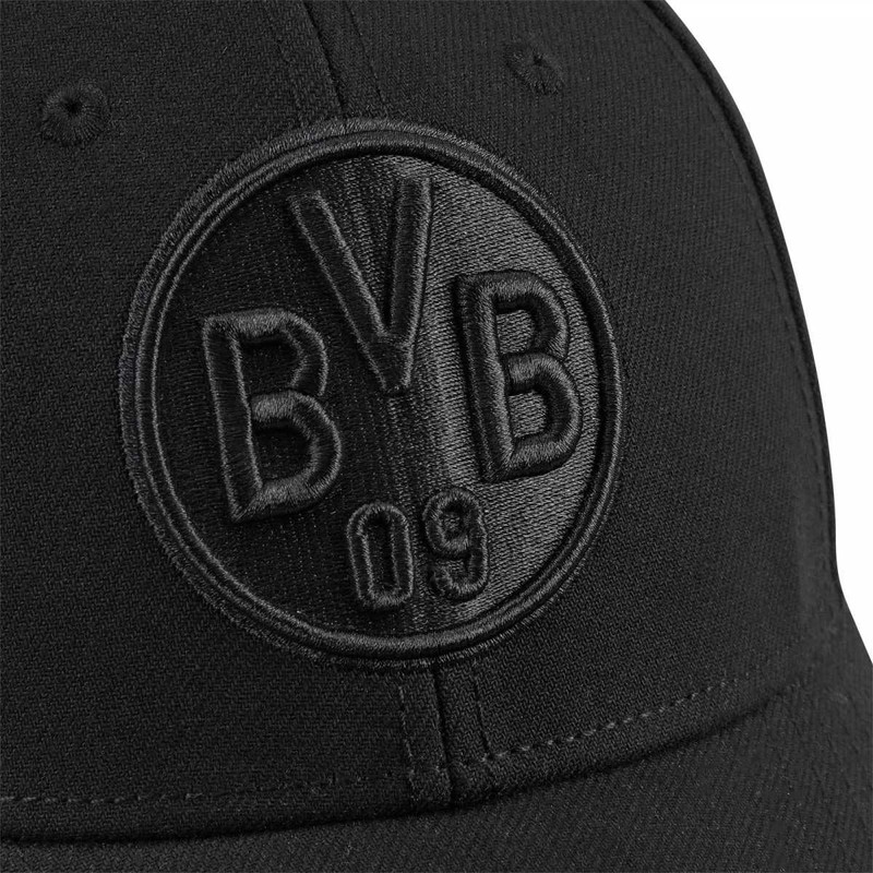 Borussia Dortmund BVB Logo Cap (DE/NL/SE/PL, Alphanumeric, One Size, Black)