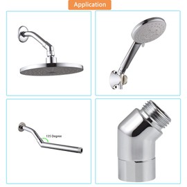 Hand Shower Adapter for Hand Shower Head Adapter Angle Piece Adapter Hand Shower Adapter Angle Brass for Hand Showers for Hand Showers Wall Showers Shower Filter Connection etc. Pack of 2