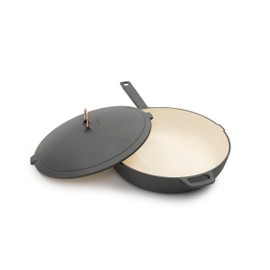 Barebones Enamel Lined Cast Iron 12-Inch Skillet - Durable Camping Cookware with Non-Stick Enamel, Perfect for Kitchen or Open Fire Cooking