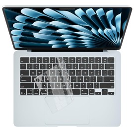 Keyboard Cover Skin for MacBook Air 13" 15 inch M4 Chip A3240 A3241 Released in 2025 Touch ID TPU Protector Accessories US/ANSI Layout (High Transparency TPU)