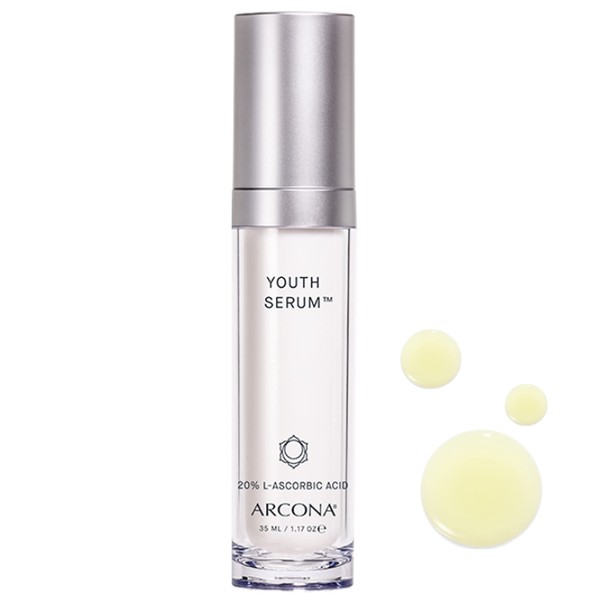 ARCONA Youth Serum - 20% Vitamin C, Bioflavonoids from Wine Extract Brightens, Tones + Firms Skin. Made In The USA