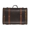 Retro Wooden Suitcase Home Party Artificial Leather Jewelry Necklace Storage