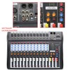 DYRABREST Audio Mixer 12 Channel Live Studio LED Display USB,Professional