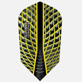 Harrows Silika Slim | Set of 5 Premium Extra Strong Dart Flights (15 Flights) (Yellow)