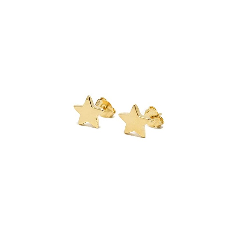 Aretes de Estrella en Chapa de Oro de 22K (5