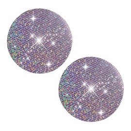 DUSCOKE 2PCS Bling Car Cup Holder Coasters - 2.75 Inch Bling Glitter Console Anti-Slip Cup Holder Insert Coaster - Universal Auto Insulated Cup Mats Car Interior Accessories for Women Girls (Pink)