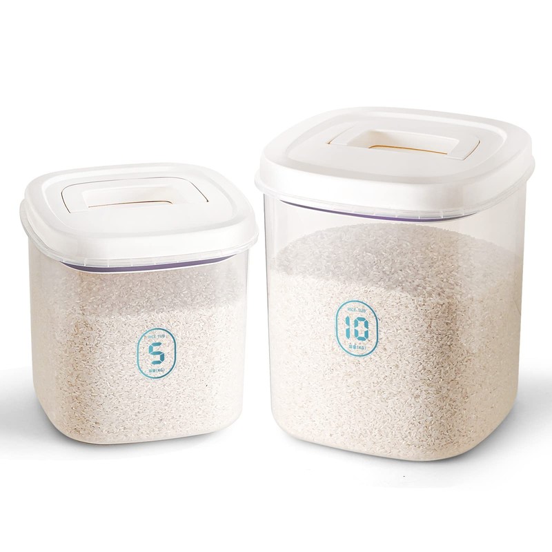 LivLab Rice Container 25 lbs,10.5 Qt/10 L/25 lbs Rice Dispenser