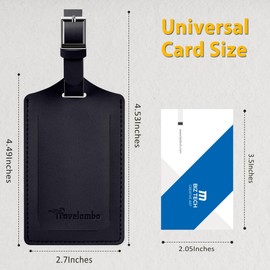 Travelambo 2 Pack Luggage Tags for Suitcases Airplane Travel Essentials