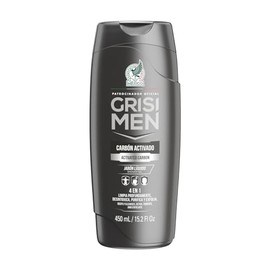 AAZV Grisi Hombre Shower Gel Carbon Activado 450 Ml, 1 Unid, 450 ml, Paquete de Ducha, SHOWER GEL                                                     