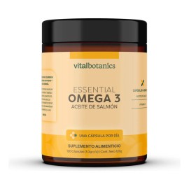 Omega 3 Puro De Salmon + Vit E Con 120 Caps | Vitalbotanics Sabor Essential Omega 3