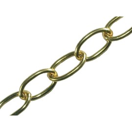 Faithfull 2.3mm 10m Polished Brass Oval Chain