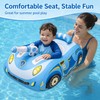 Kids Inflatable Car Pool Float with Removable Canopy & Water