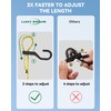 4 Pack 3 Way Flat Adjustable Bungee Cords with Hooks,