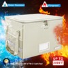ENGPOW File Box with Lock,Fireproof Document Box with Zipper Lid,Collapsible