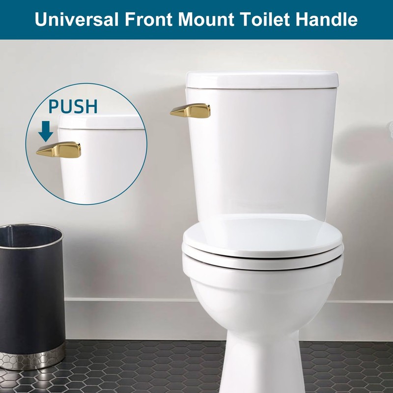 Hygie Rinse 2PACK Universal Metal Toilet Handle Replacement Kit Compatible