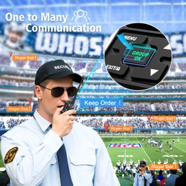 SAMCOM FPCN10A Two Way Radios Long Range 3000mAh Walkie Talkies for Adults Rechargeable 2 Way Radios UHF Programmable Handheld Business Radio with Earpieces,Group Call, 2 Packs