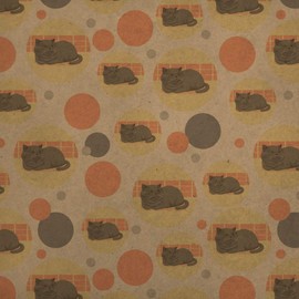 GRAPHICS & MORE Chubby British Short Hair Grey Cat Premium Kraft Gift Wrap Wrapping Paper Roll