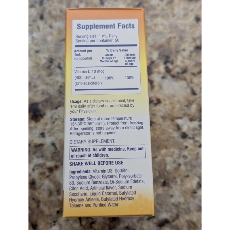 D-Vite Drops Pediatric Liquid Vitamin D Bubble Gum Flavor X2